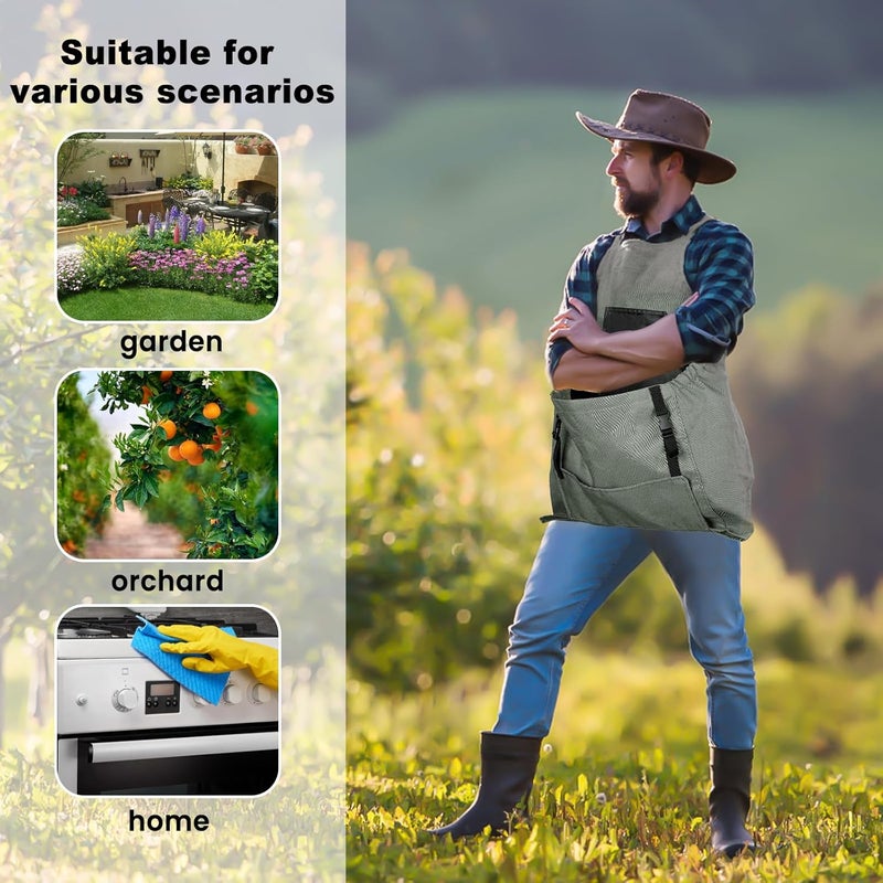 Talkson Gardening Apron, Garden Apron with Quick Release Pockets,Water Resistant Oxford with Adjustment Cross Strap,Farm Work - Image 5